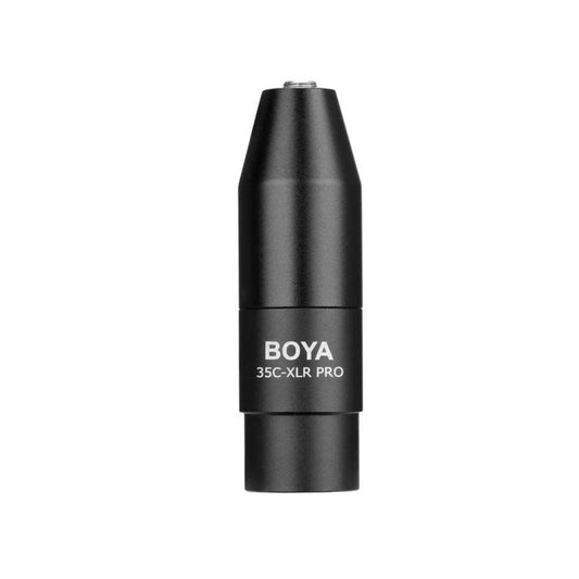 Boya-35C-XLR-Pro-3.5mm-Mini-Jack-to-XLR-Adaptor-with-Power-Convertor-Online-Buy-India - Hey Jimmy