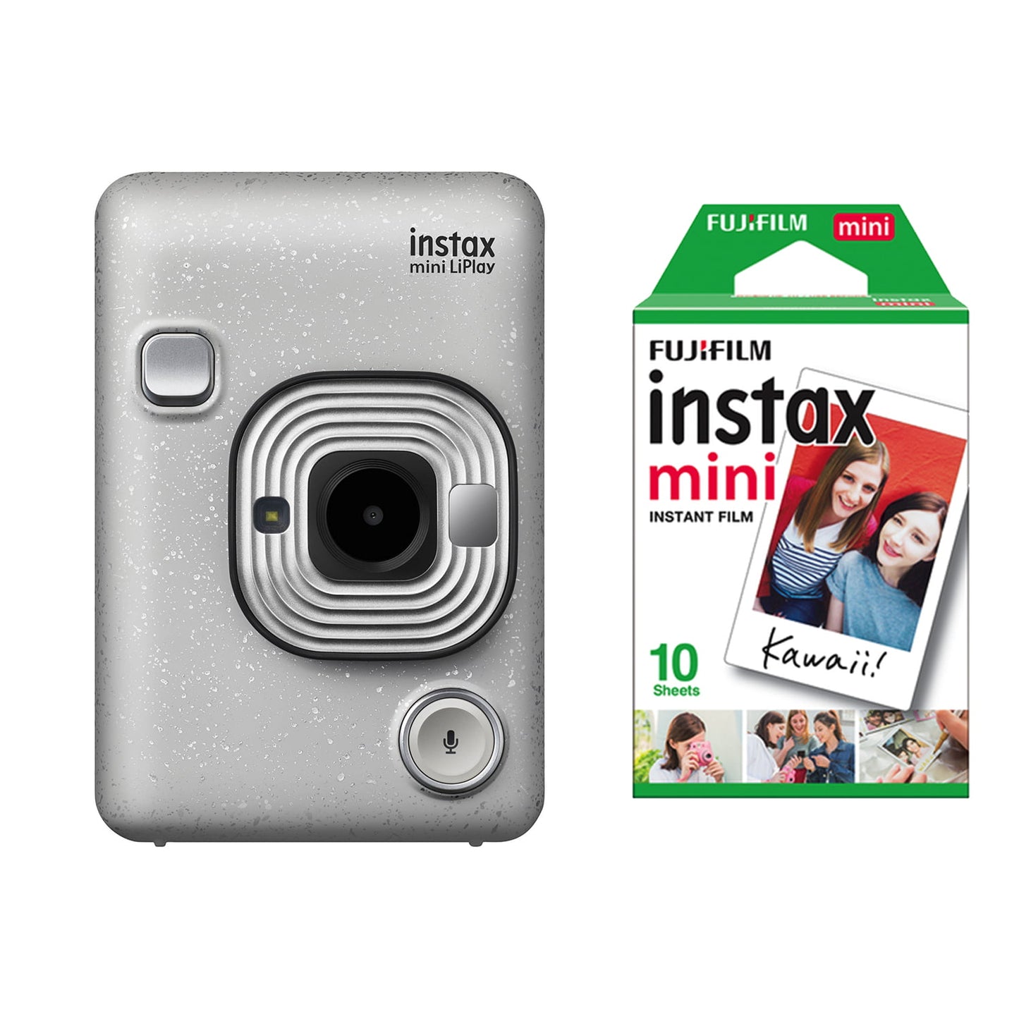 Fujifilm-Instax-Mini-LiPlay-Instant-Camera-with-Instax-Mini-Films-10-Sheets-Bundle-Stone-White-Online-Buy-Mumbai-India - Hey Jimmy