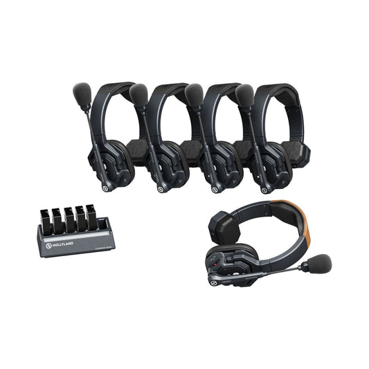 Hollyland Solidcom SE-5S 5-Person Single-Ear Noise-Canceling Headset Intercom System (2.4 GHz) - Online Buy in Mumbai, India