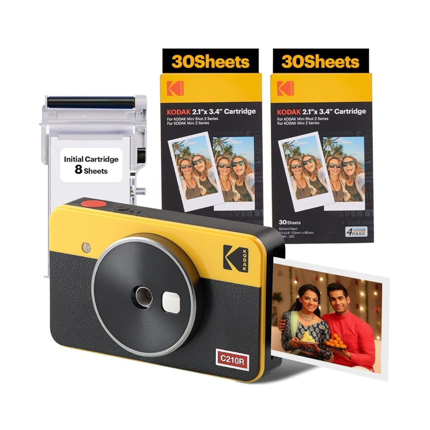 Kodak Mini Shot 2 Retro 2-in-1 Instant Camera and Photo Printer (68 Sheets)