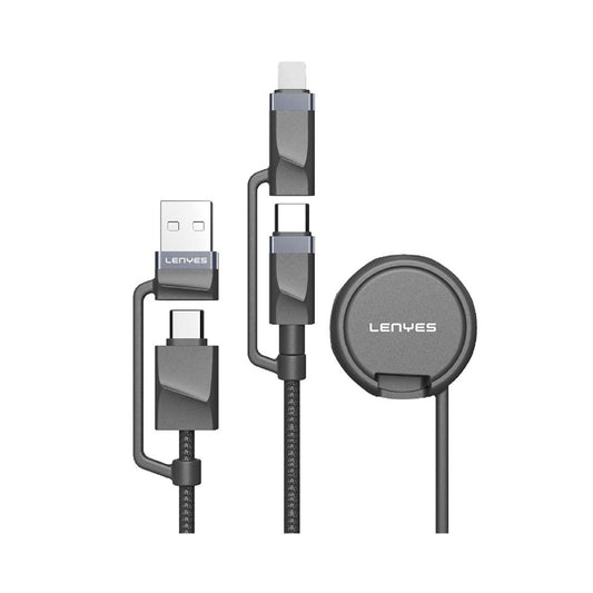 Lenyes-LC541-5-in-1-Data-Cable-with-Wireless-Charger-For-Watch-Online-Buy-India - Hey Jimmy