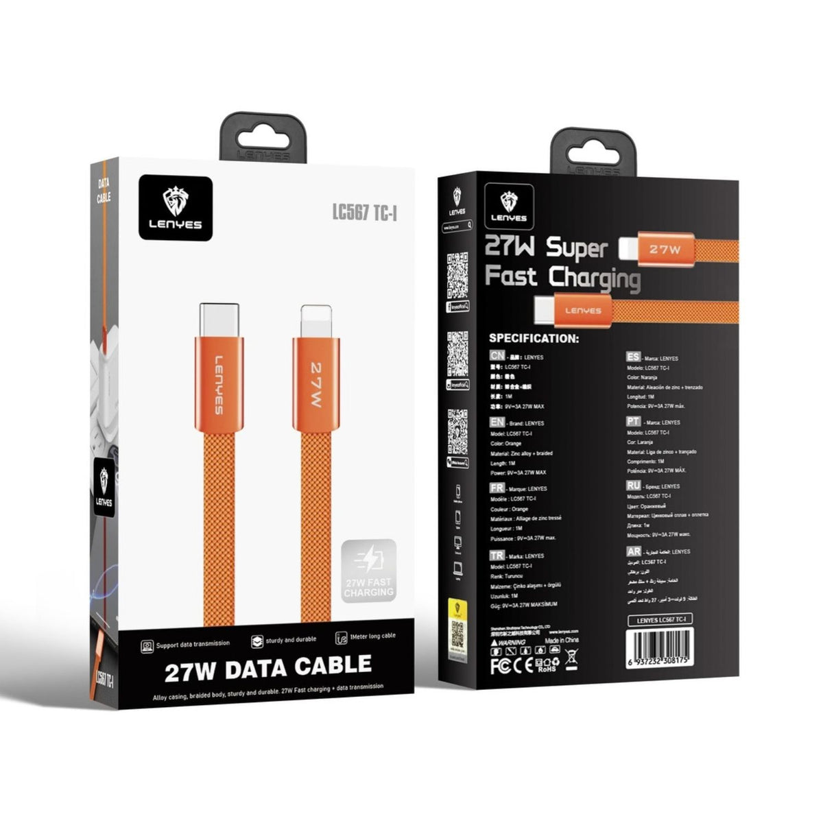 Lenyes LC567 TC-I 27W Fast Charging Cable