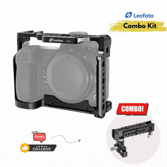 Leofoto-Camera-Cage-for-Nikon-Z6-Z7-Z6II-Z7II-With-AH-1-Handgrip-Combo-Online-Buy-India - Hey Jimmy