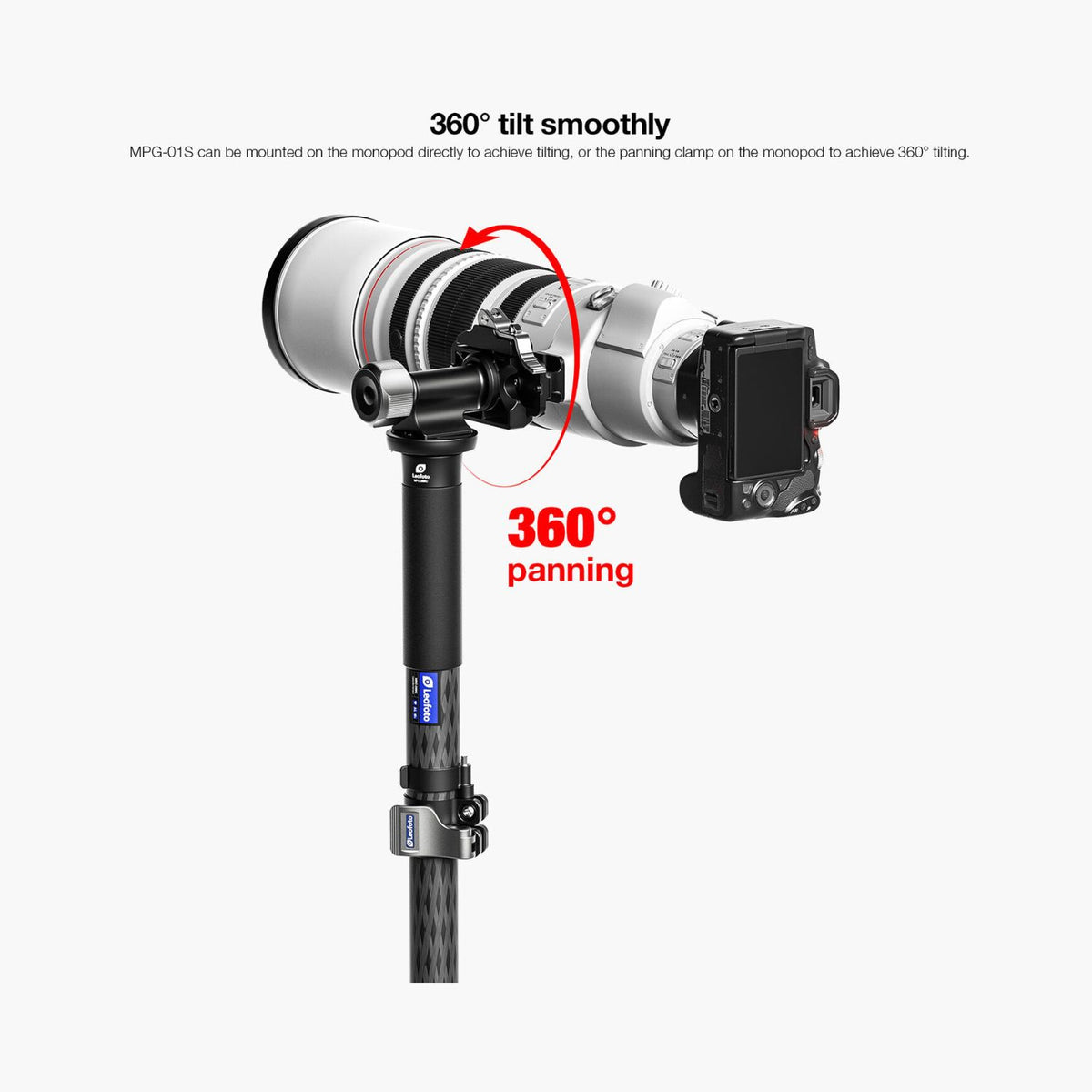 Leofoto MPG-01L Monopod Head Side Mount