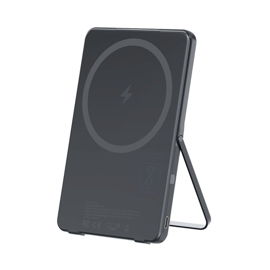 POWERUP Power Slim 5000mAh MagSafe Wireless Power Bank with Stand (Dark Grey)