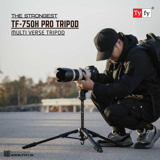 TyFy TF-750H Pro Multi Angle Tripod