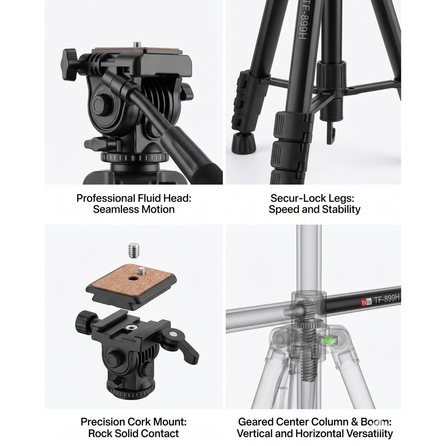 TyFy TF-899H Pro Tilt Tripod
