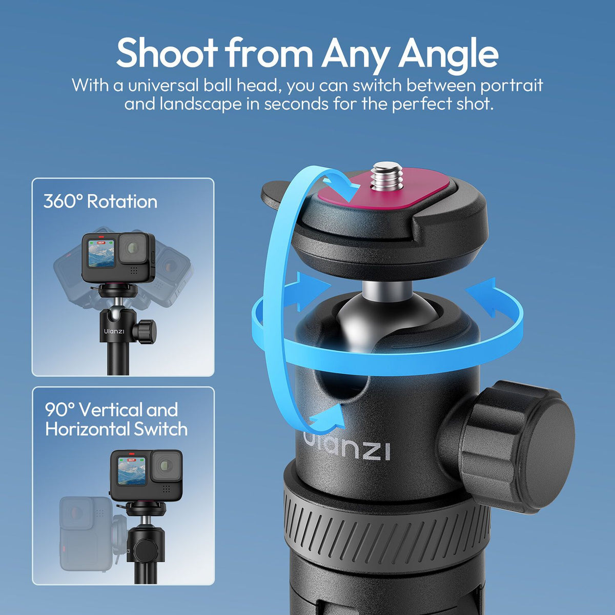 Ulanzi TT24 Cka Quick Release 2-in-1 Selfie Stick