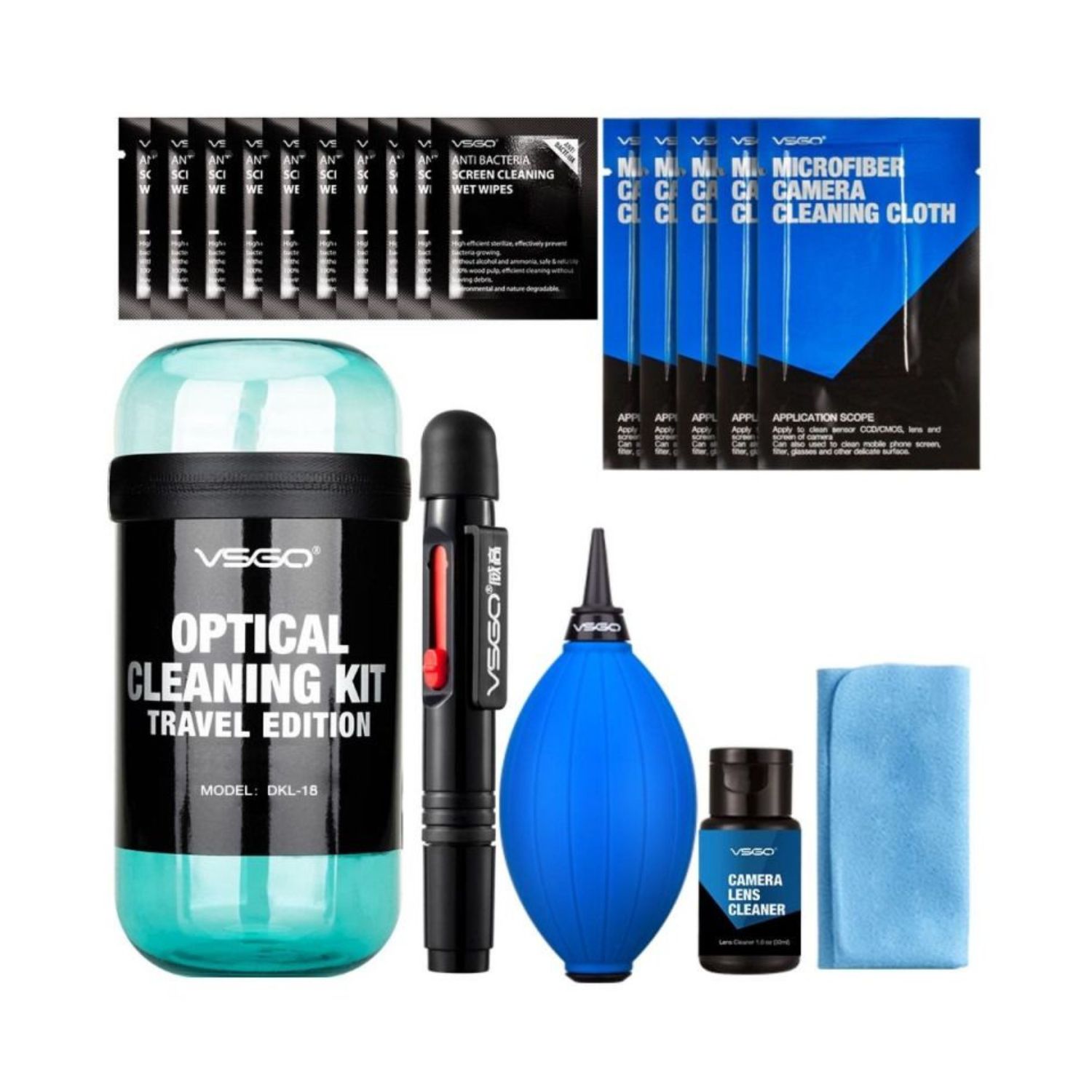 VSGO DKL-15B Camera Lens Cleaning Kit Travel Edition (Blue) - Online Buy in Mumbai, India