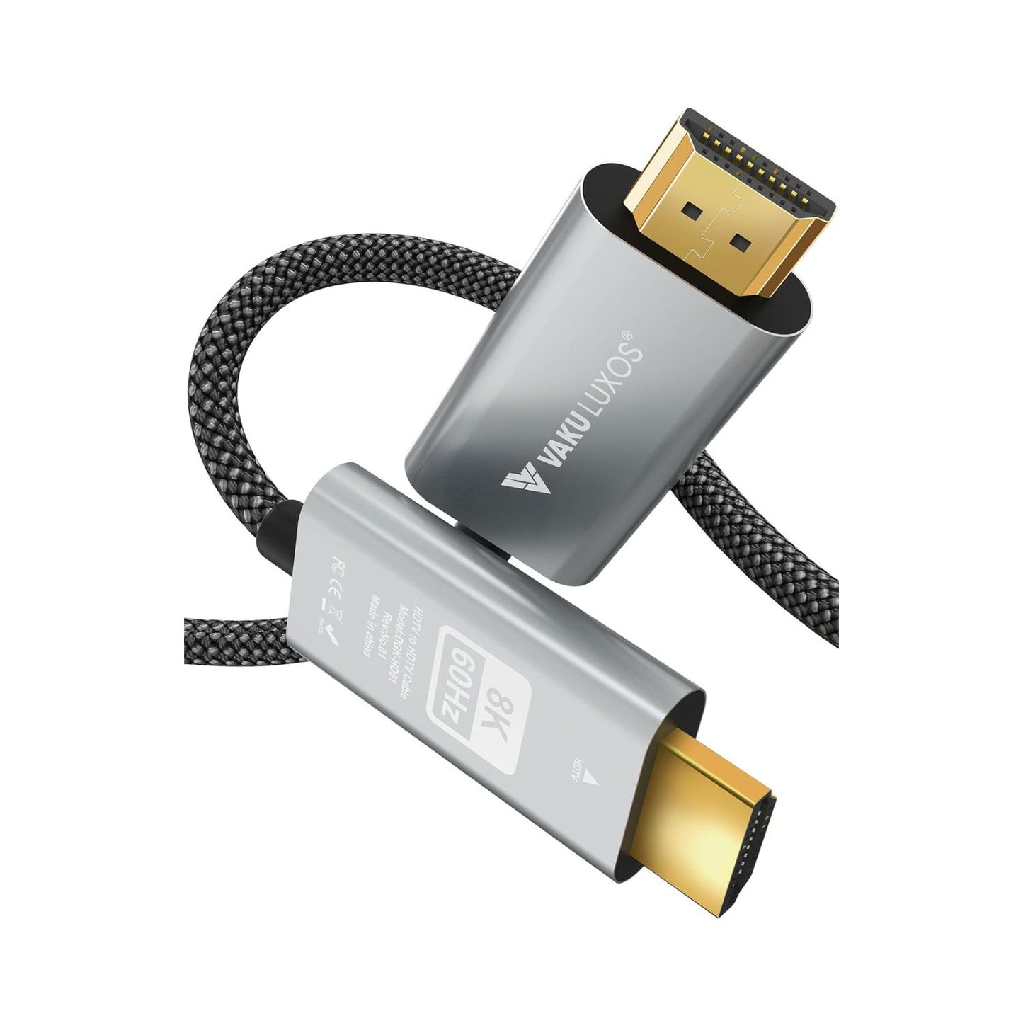 Vaku Luxos SYNC FURY Gold Plated Nylon Braided HDMI to HDMI Cable - Online Buy in Mumbai, India