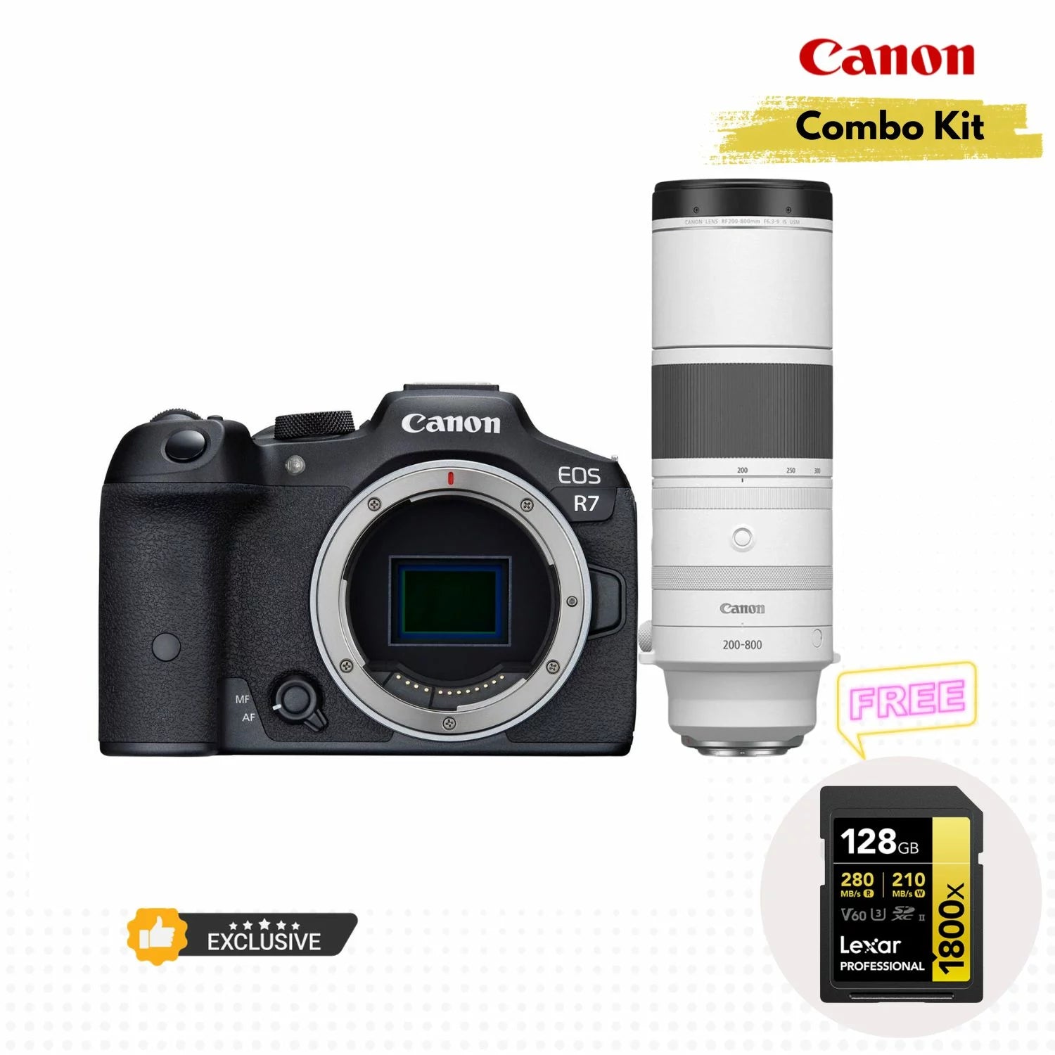 Wildlife Kit: Canon EOS R7 Body + RF 200-800mm IS USM Lens Bundle - Online Buy in Mumbai, India