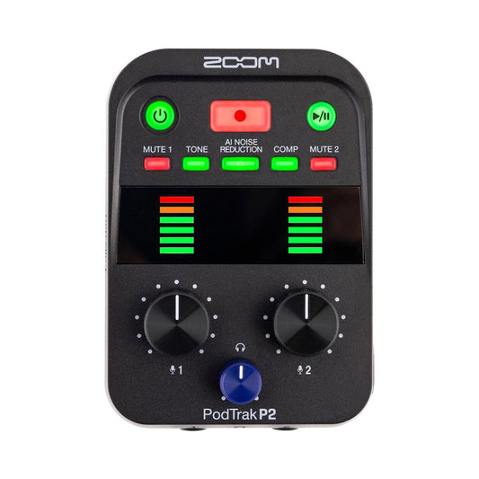 Zoom PodTrak P2 Dual USB Mic Recorder for Podcasters