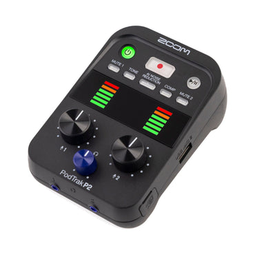 Zoom PodTrak P2 Dual USB Mic Recorder for Podcasters