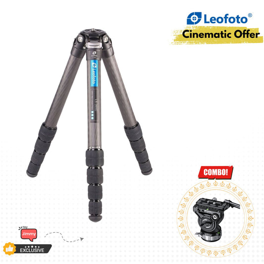 Cinematic Combo: Leofoto LS-365C Carbon Fiber Tripod + BV-15 Fluid Video Head - Online Buy in Mumbai, India