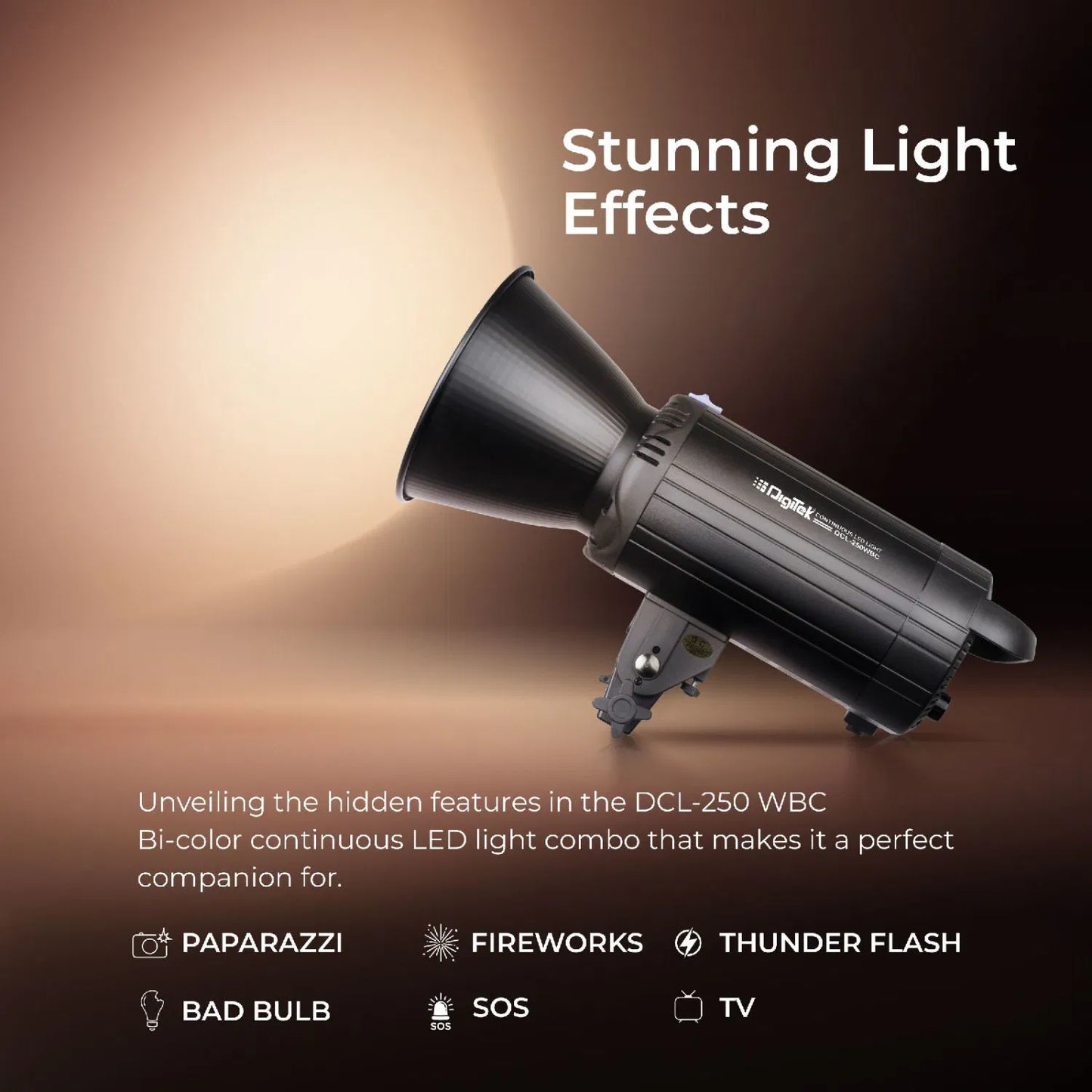 Digitek DCL-250 WBC Lite Combo BI Color Continuous LED Light