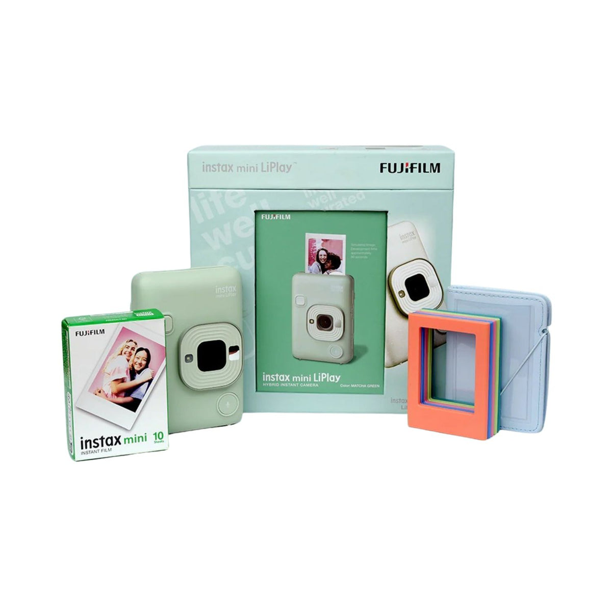 Fujifilm Instax Mini LiPlay Hybrid Instant Camera Elite Box (Matcha Green)