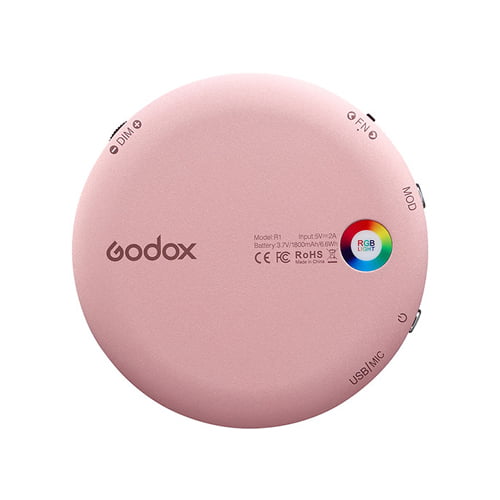 Godox-R1-Round-Magnetic-RGB-Mini-Creative-LED-Video-Light-Pink-Online-Buy-Mumbai-India-4 - Hey Jimmy