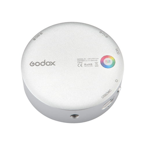 Godox-R1-Round-Magnetic-RGB-Mini-Creative-LED-Video-Light-Silver-Online-Buy-Mumbai-India-3 - Hey Jimmy