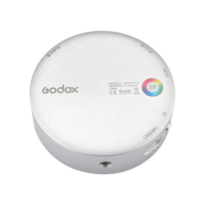 Godox-R1-Round-Magnetic-RGB-Mini-Creative-LED-Video-Light-Silver-Online-Buy-Mumbai-India-3 - Hey Jimmy