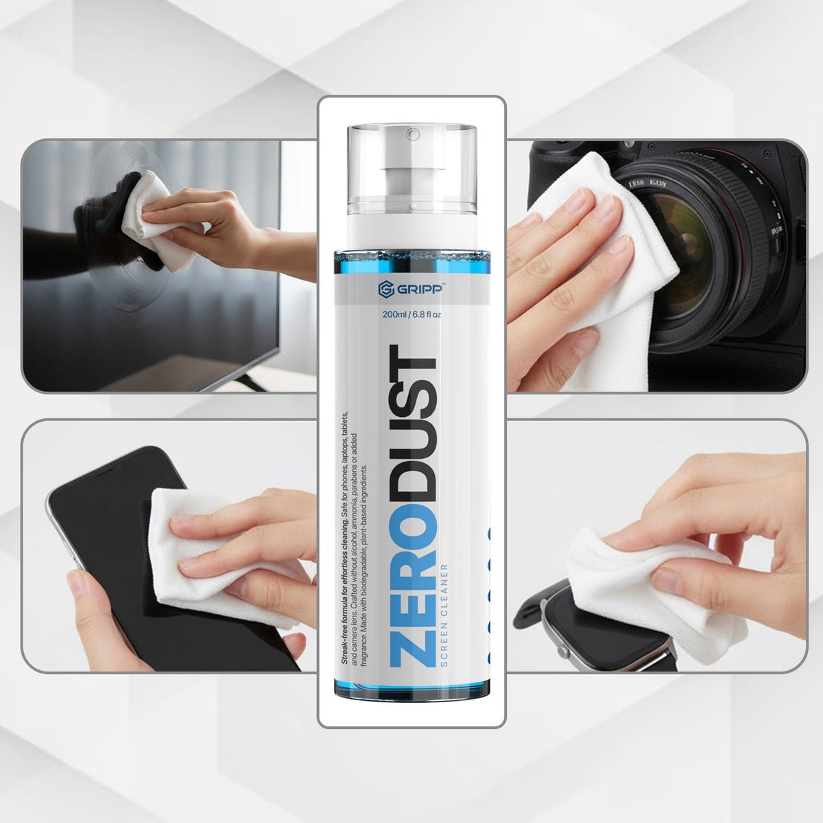 Gripp 200ml ZeroDust Screen Cleaner