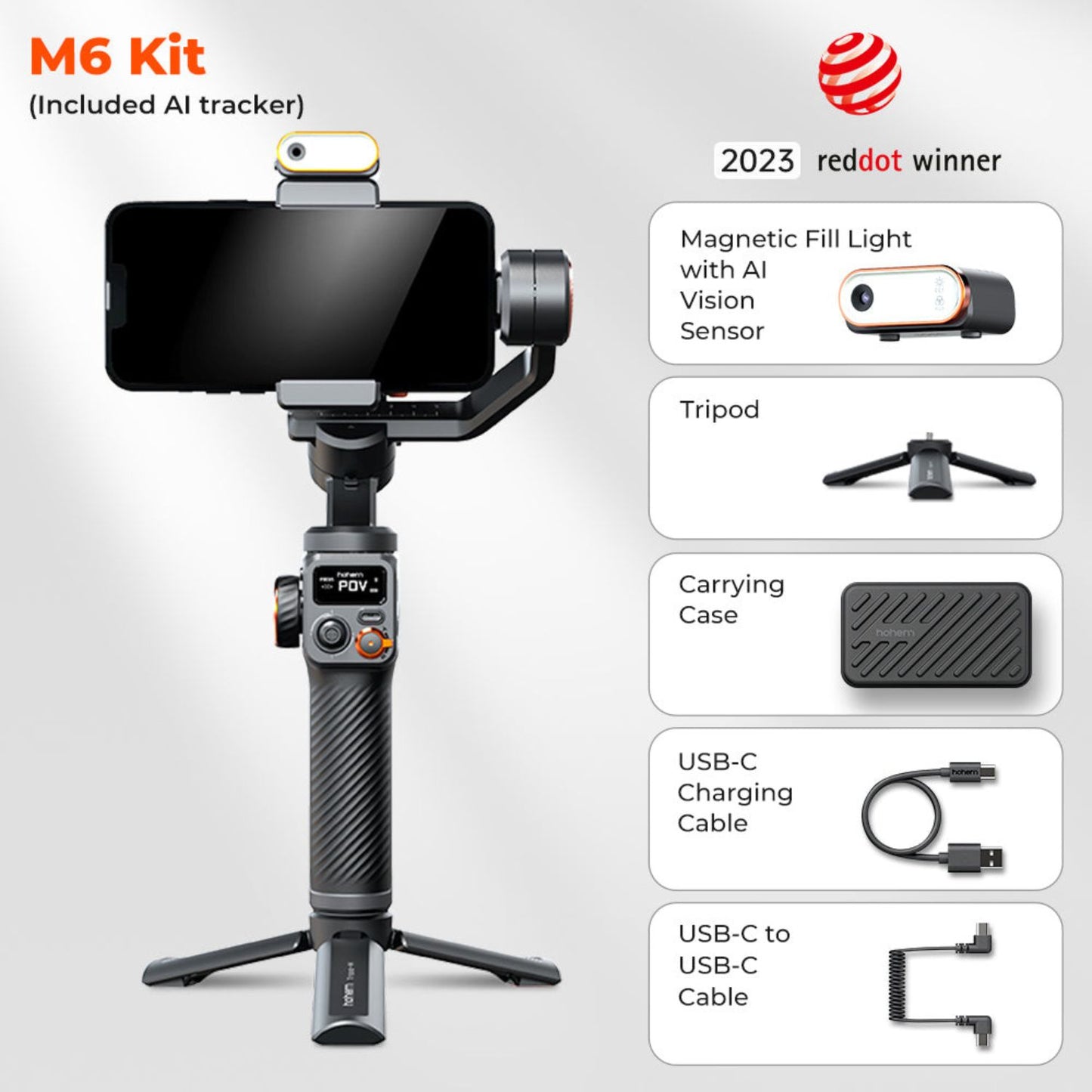 Hohem-iSteady-M6-Smartphone-Gimbal-Kit-with-Fill-Light-and-AI-Vision-Sensor-Online-Buy-India_4 - Hey Jimmy