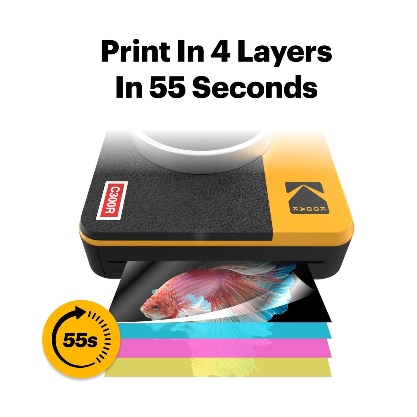 Kodak Mini Shot 3 Retro 3x3 Inch C300R Instant Camera and Photo Printer (38 Sheets)