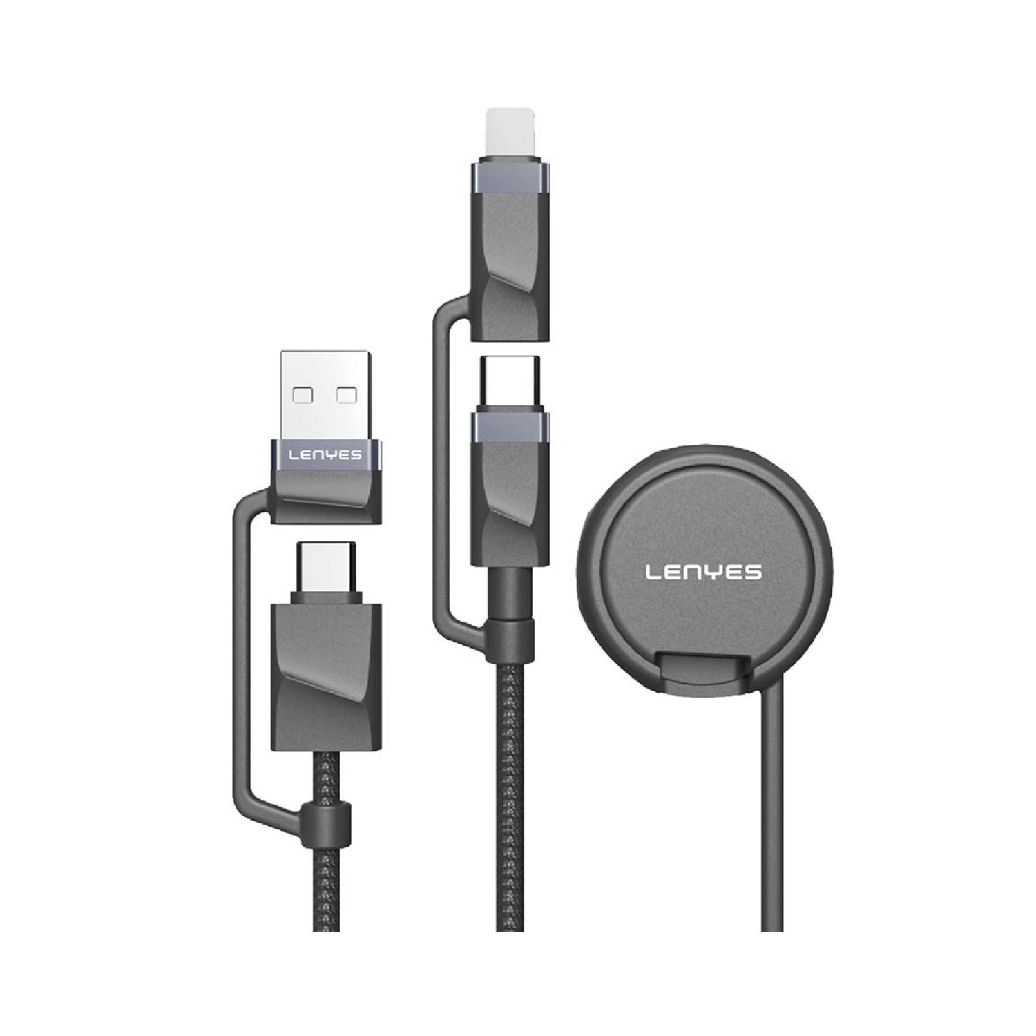Lenyes-LC541-5-in-1-Data-Cable-with-Wireless-Charger-For-Watch-Online-Buy-India - Hey Jimmy