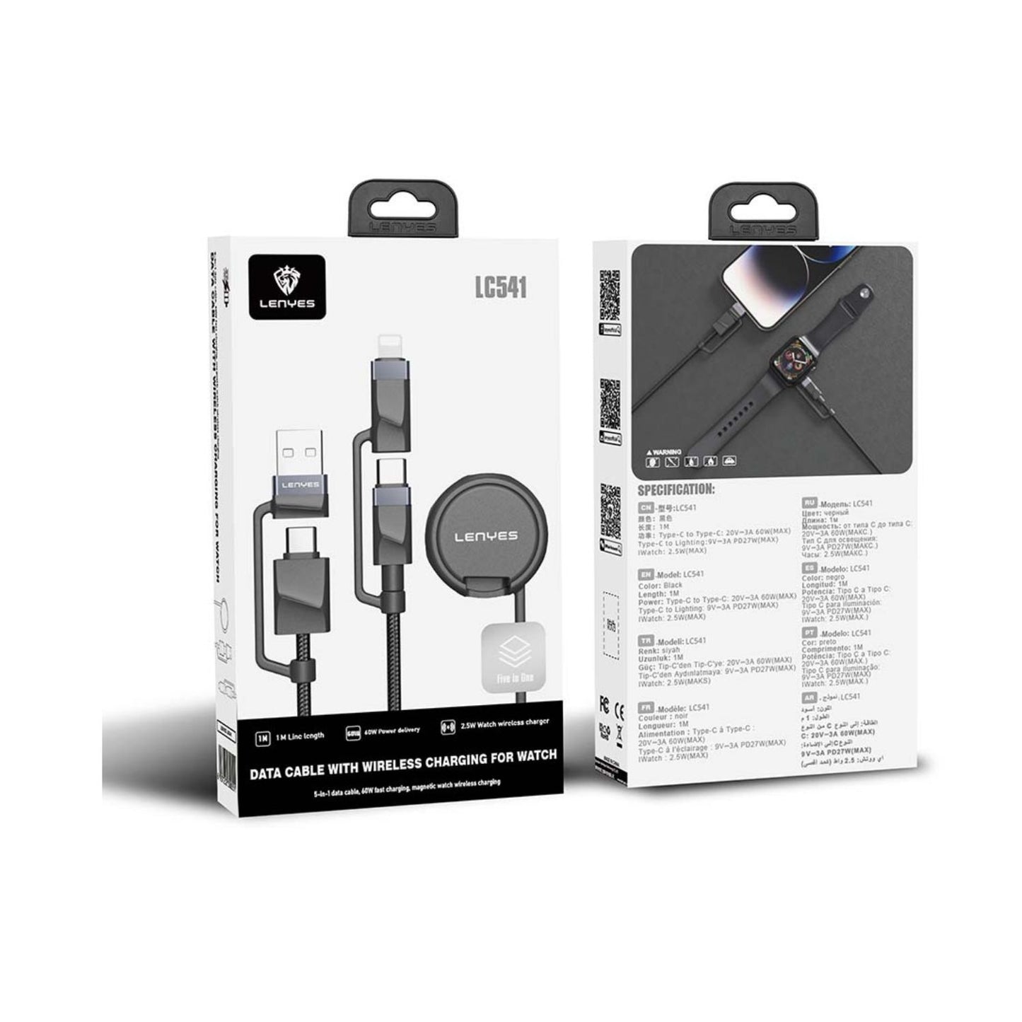 Lenyes-LC541-5-in-1-Data-Cable-with-Wireless-Charger-For-Watch-Online-Buy-India_2 - Hey Jimmy