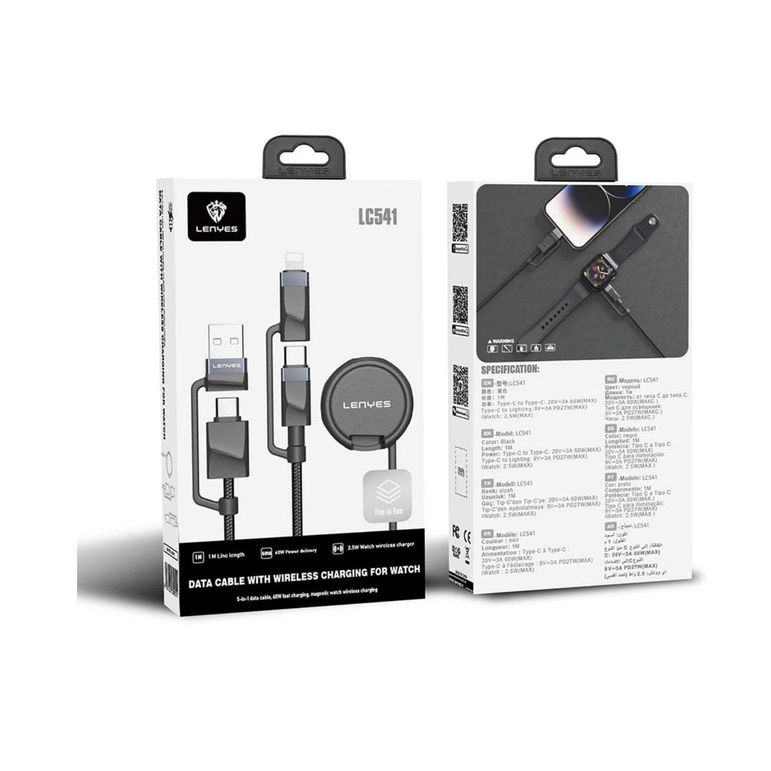 Lenyes-LC541-5-in-1-Data-Cable-with-Wireless-Charger-For-Watch-Online-Buy-India_2 - Hey Jimmy