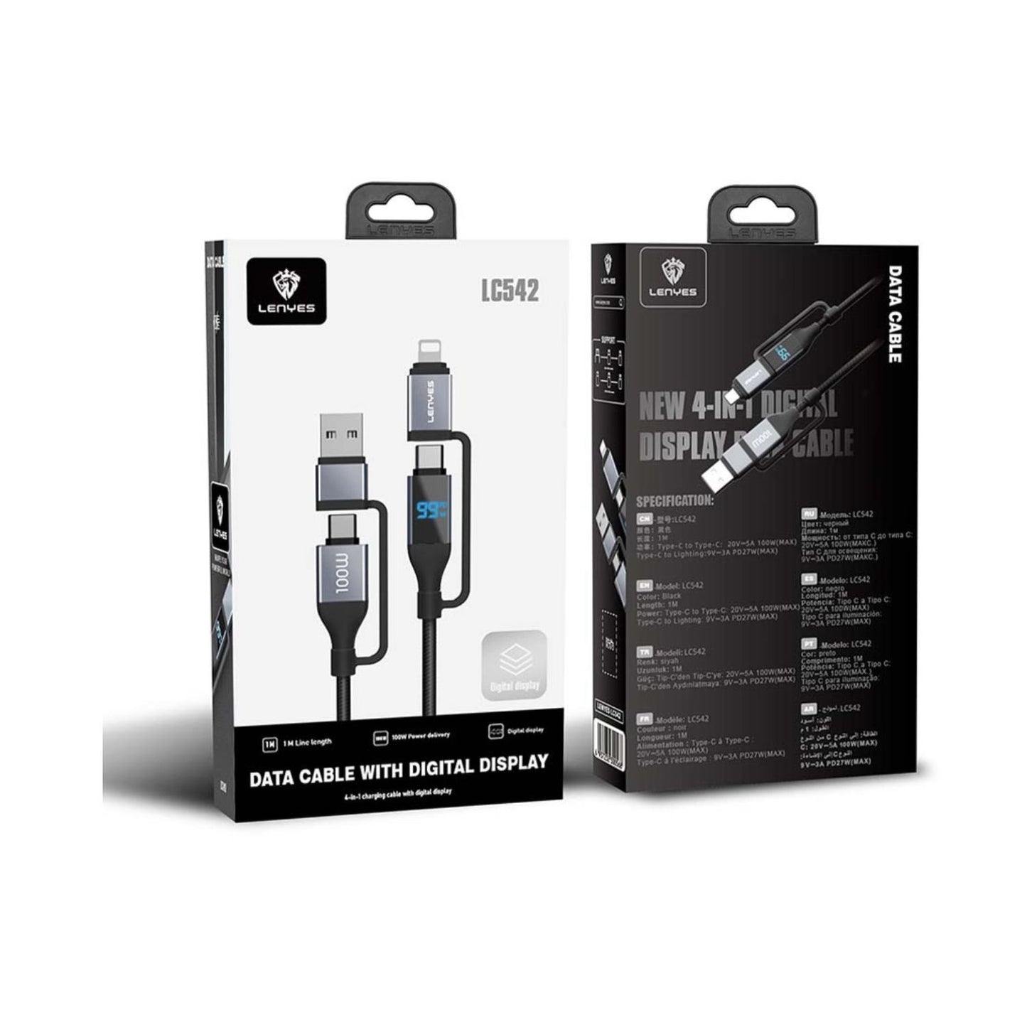 Lenyes-LC542-4-in-1-Data-Cable-with-Digitak-Display-Online-Buy-India_1 - Hey Jimmy