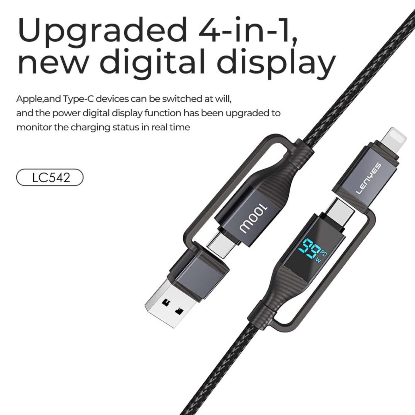 Lenyes-LC542-4-in-1-Data-Cable-with-Digitak-Display-Online-Buy-India_2 - Hey Jimmy