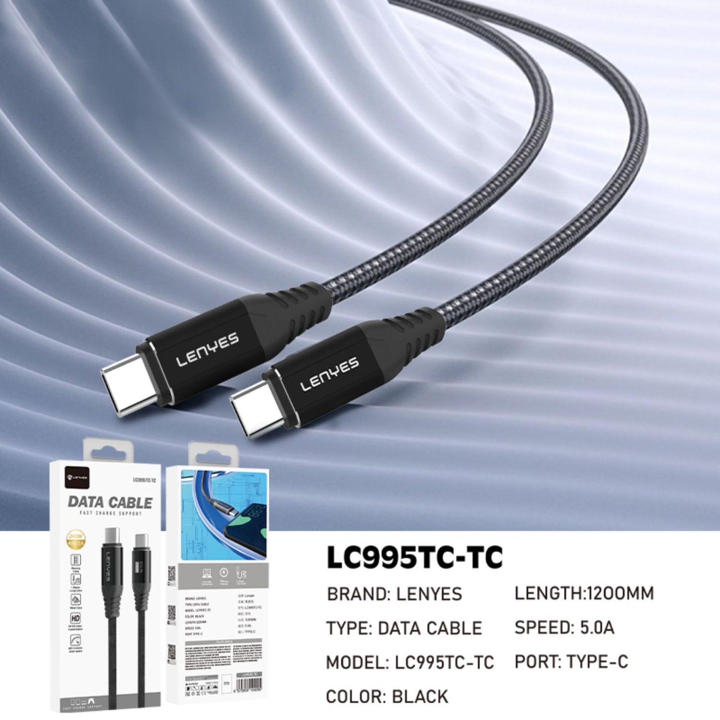 Lenyes-LC995-240W-Type-C-to-C-Fast-Charging-and-Data-Sync-Cable-Online-Buy-India_5 - Hey Jimmy