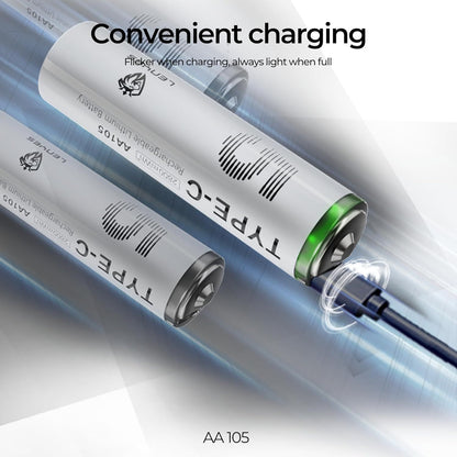 Lenyes AA105 Rechargeable Pencil Cell 1800 mAh Type-C Batteries