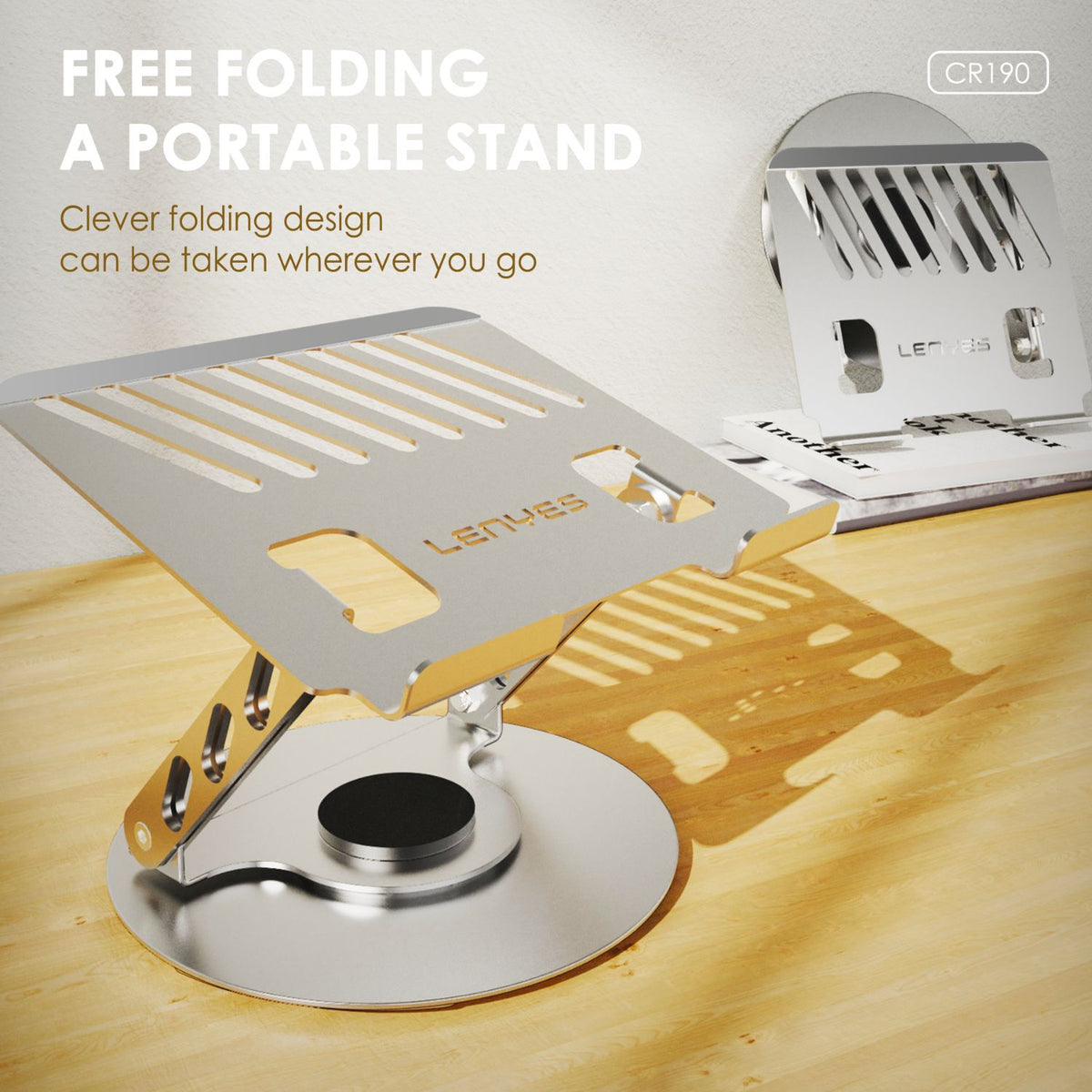 Lenyes CR190 Rotating Metal Laptop Stand