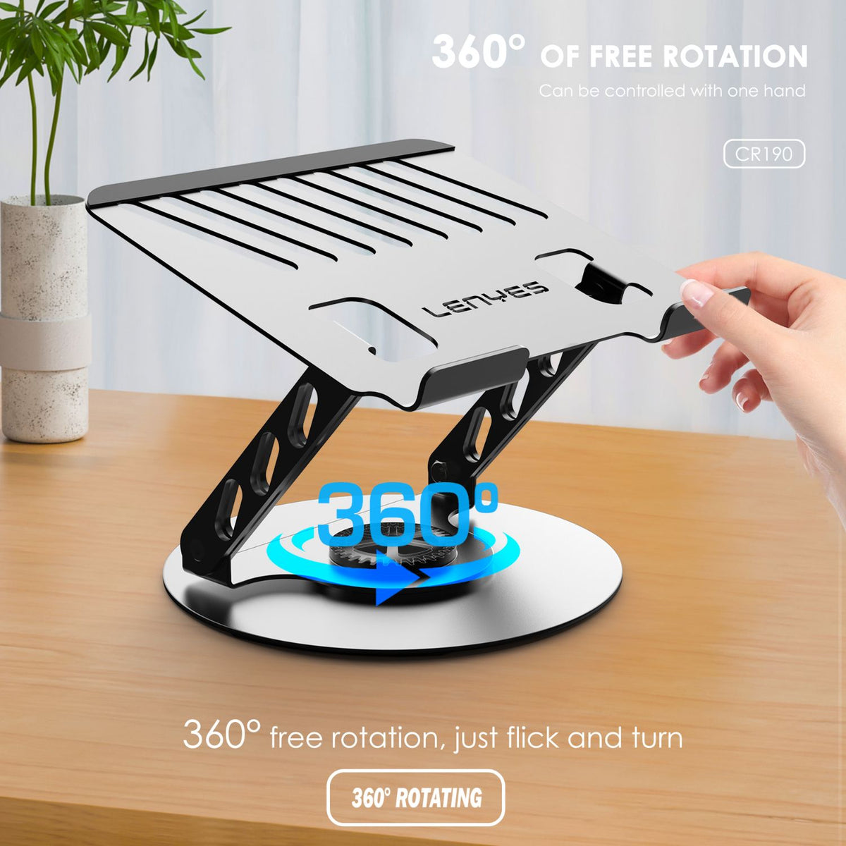 Lenyes CR190 Rotating Metal Laptop Stand