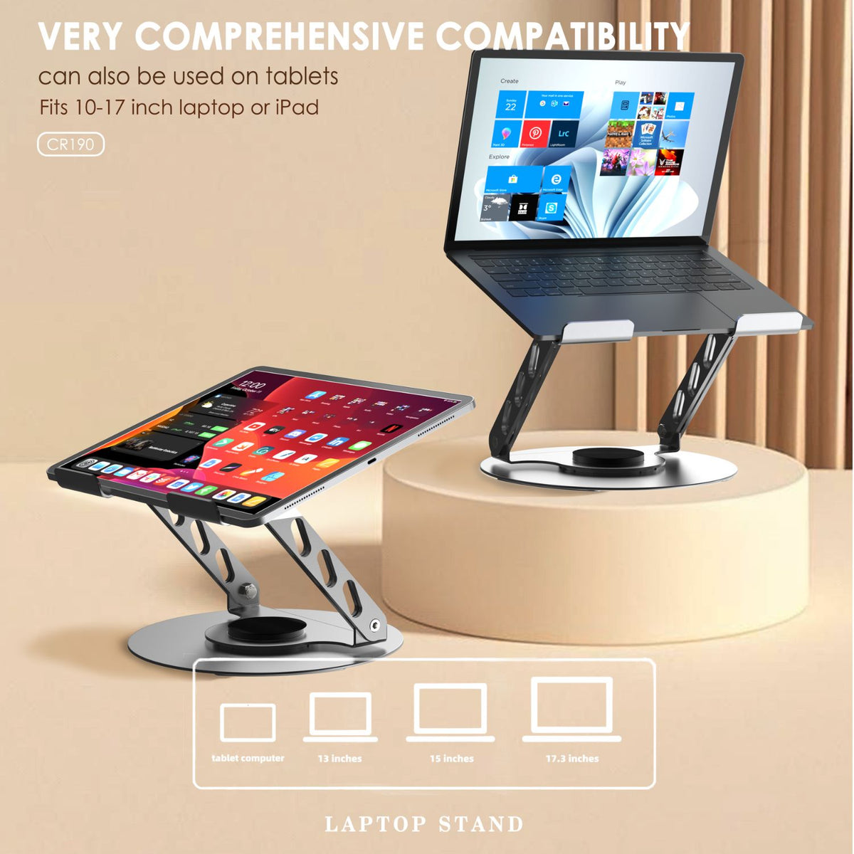 Lenyes CR190 Rotating Metal Laptop Stand