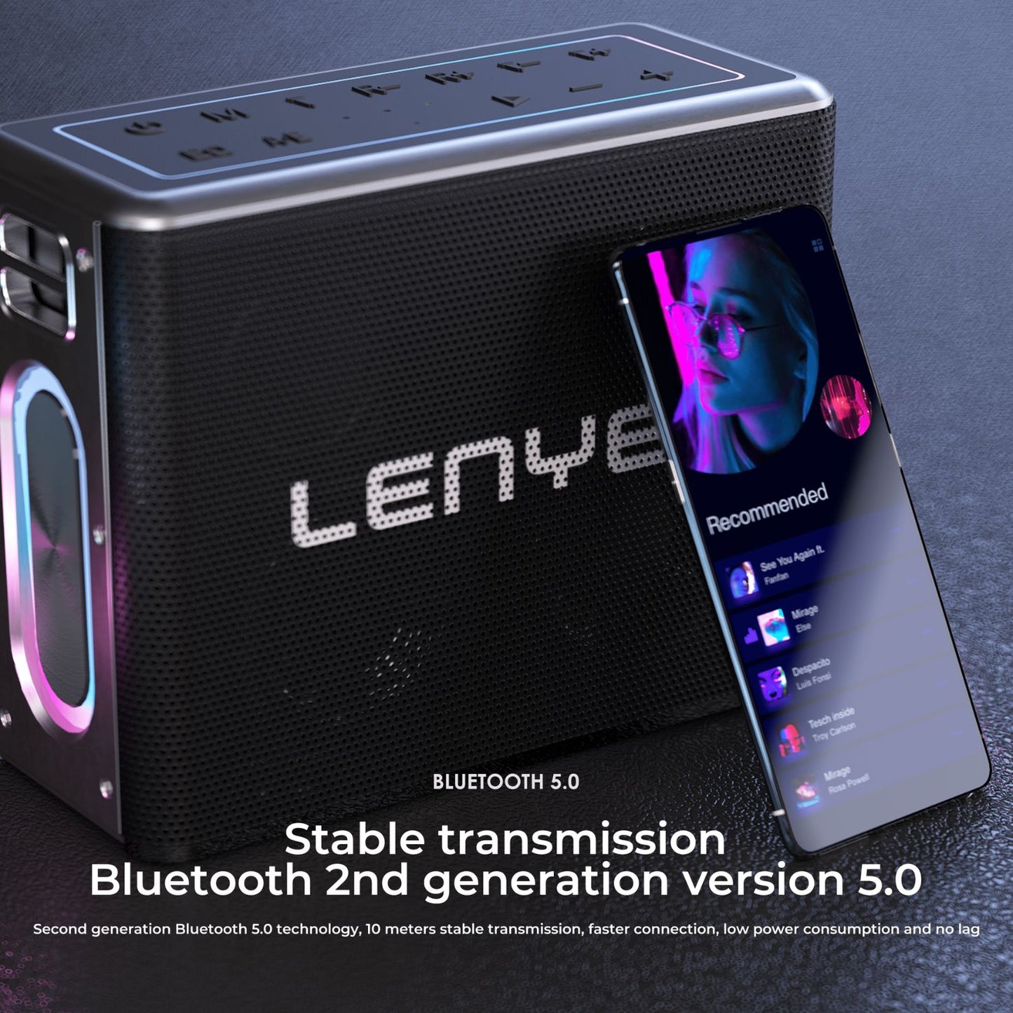 Lenyes S861 150 Watt Pea Karaoke Portable Party Speaker