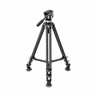 Leofoto-LVC-253C-Carbon-Fiber-Twin-Leg-Tripod-with-BV-15-Video-Head-Online-Buy-India - Hey Jimmy