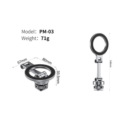 Leofoto-PM-03-Magnetic-Phone-Mount-with-Cold-Shoe-for-Magsafe-Online-Buy-India_2 - Hey Jimmy