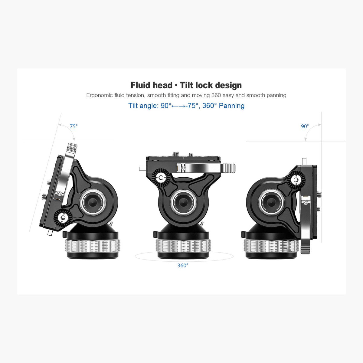 Leofoto BV-15L Fluid Head with Lever Release Clamp