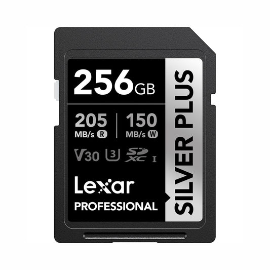 Lexar 256GB Professional SILVER PLUS SDXC UHS-I V30 Memory Card (205MB/s) - Online Buy in Mumbai, India