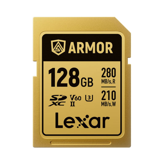 Lexar 128GB ARMOR GOLD UHS-II SDXC Memory Card (280 MB/s)