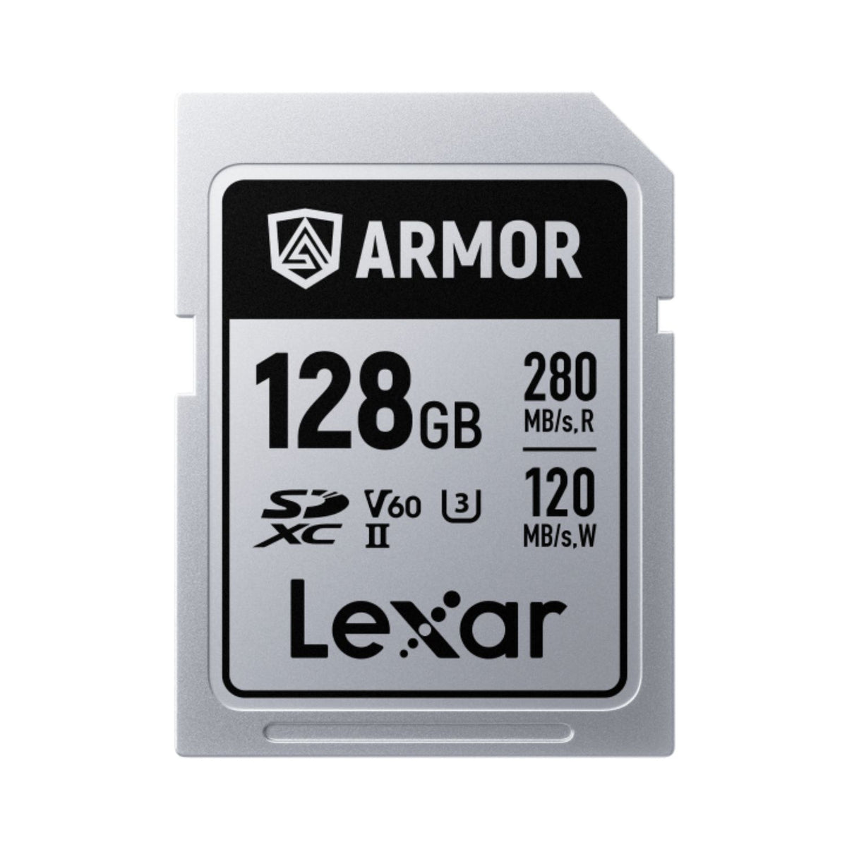 Lexar 128GB ARMOR Silver UHS-II SDXC Memory Card (280 MB/s)