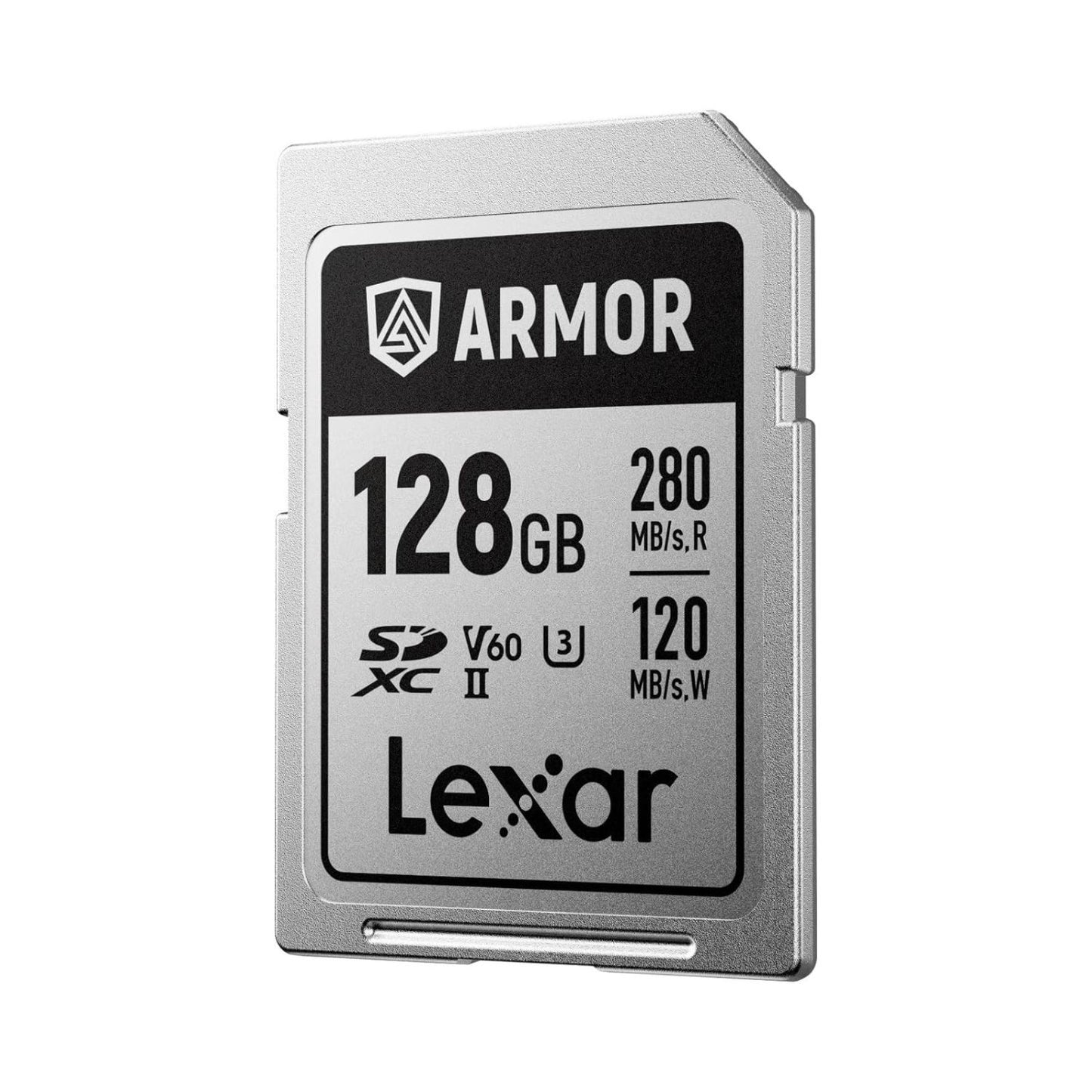 Lexar 128GB ARMOR Silver UHS-II SDXC Memory Card (280 MB/s)