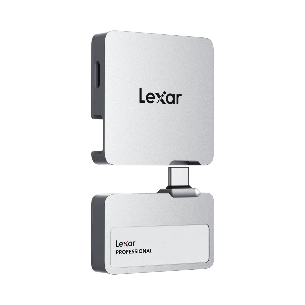 Lexar 1TB Professional Go USB 3.2 Gen 2 Portable SSD with Hub (Silver)