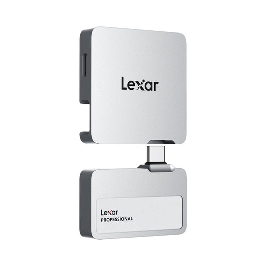 Lexar 1TB Professional Go USB 3.2 Gen 2 Portable SSD with Hub (Silver)