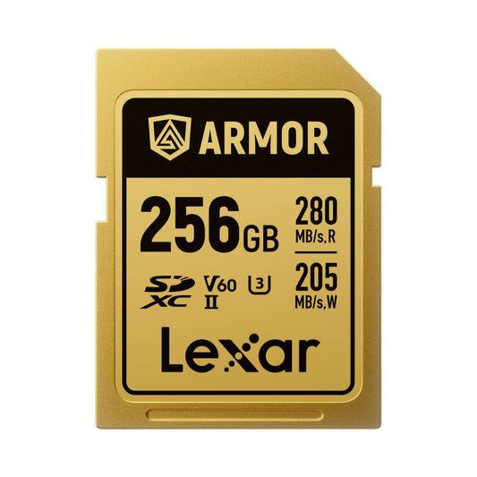 Lexar 256GB ARMOR GOLD UHS-II SDXC Memory Card (280 MB/s)