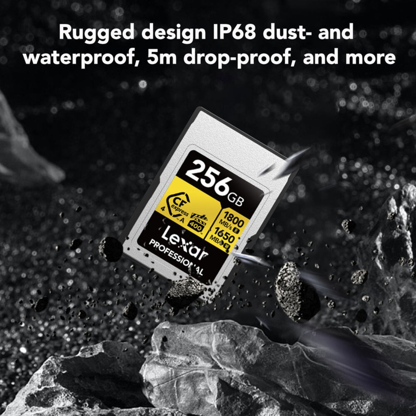 Lexar 256GB Professional GOLD CFexpress 4.0 Type A Memory Card (1800 MB/s)