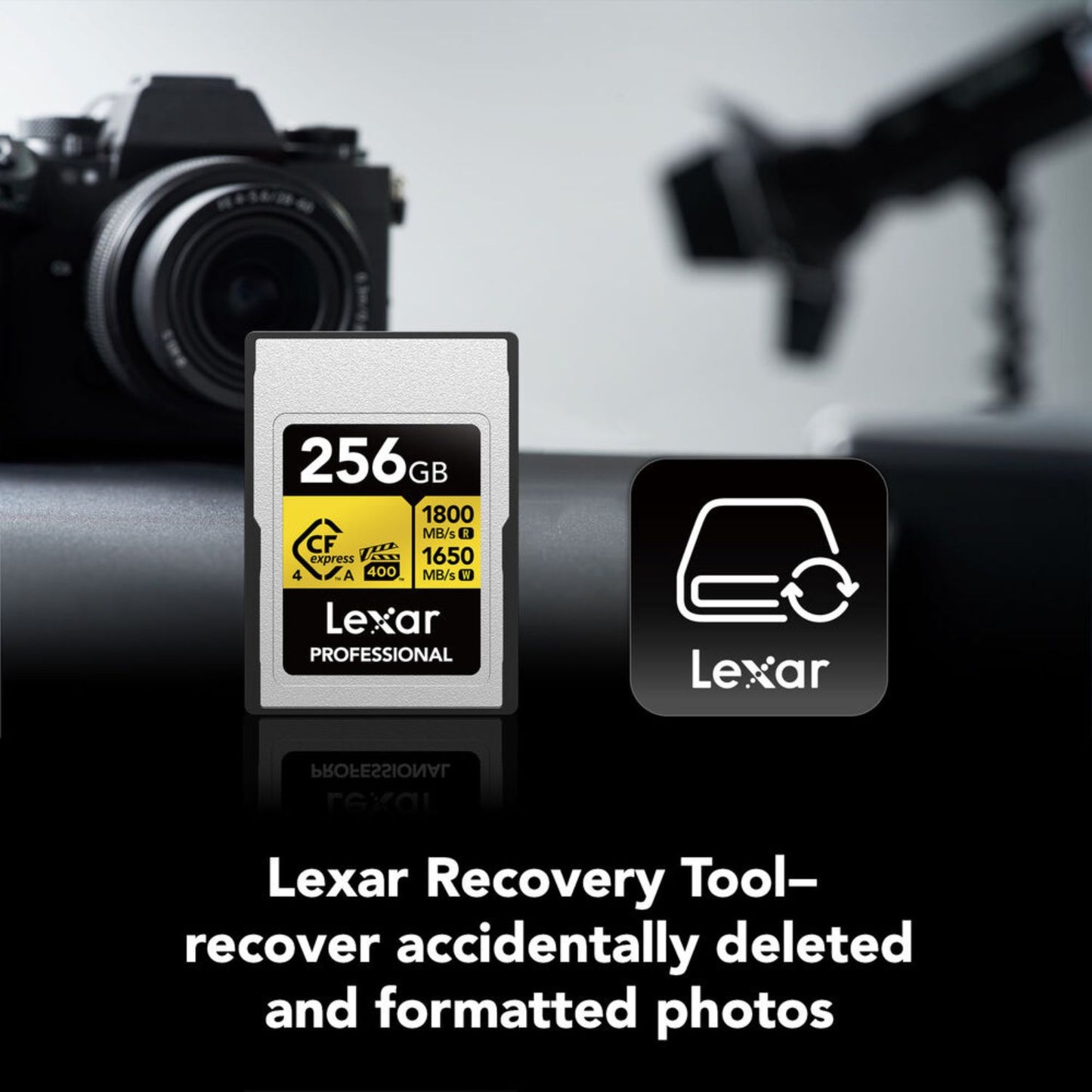 Lexar 256GB Professional GOLD CFexpress 4.0 Type A Memory Card (1800 MB/s)