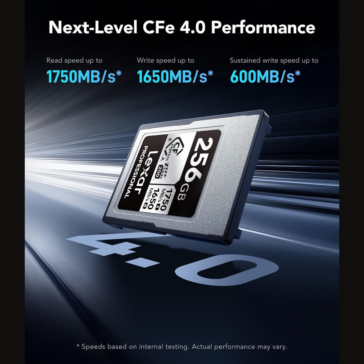 Lexar 256GB Professional SILVER CFexpress 4.0 Type A Memory Card (1750 MB/s)